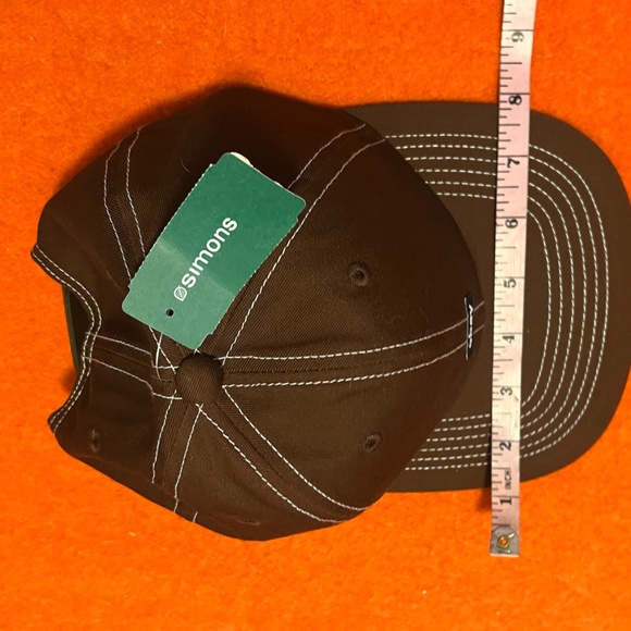 Obey brown 100% cotton small logo topstitched cap NWT - Picture 8 of 9